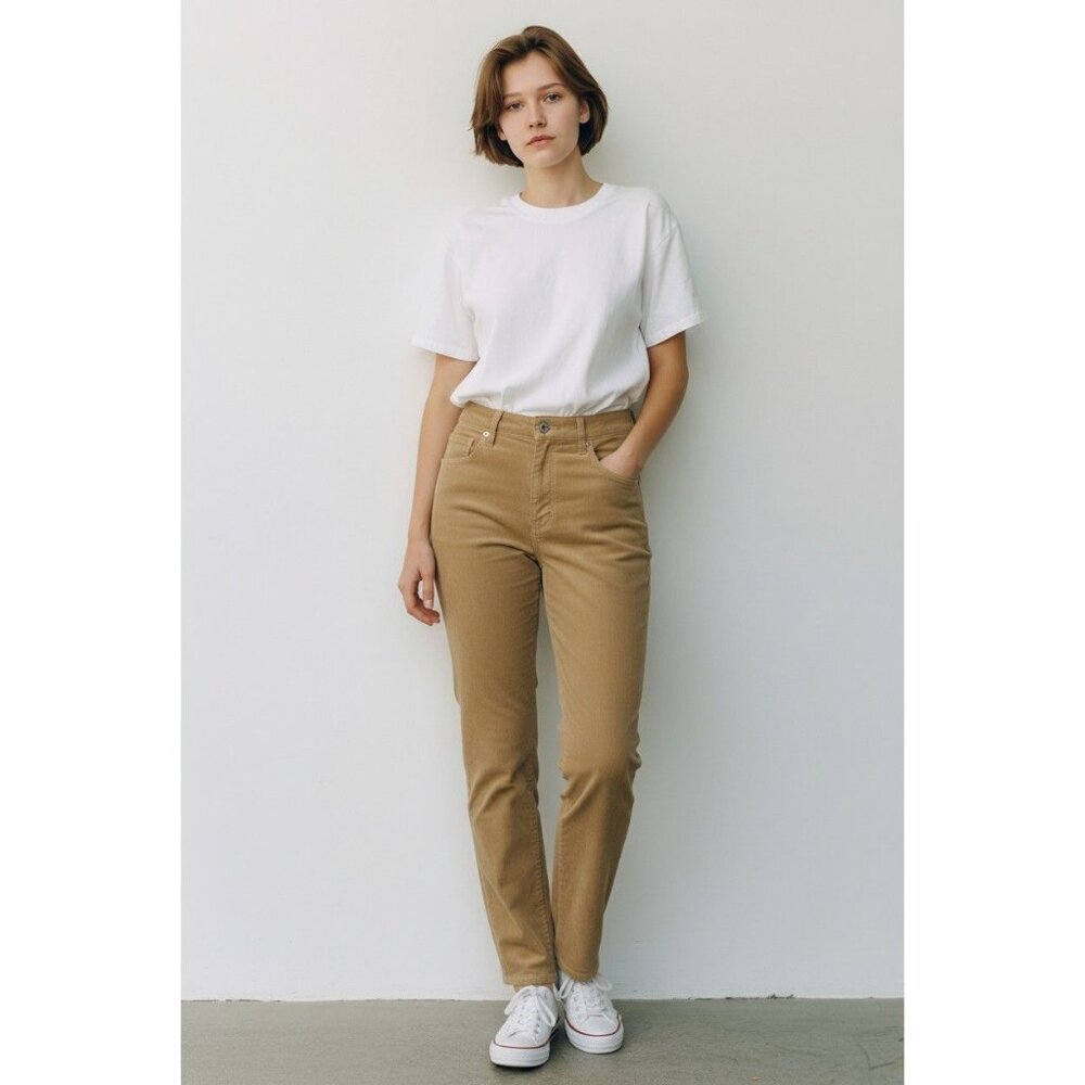 Ann Taylor LOFT Womens Tan Corduroy 5-Pocket Jeans NEW Size 24/00 Classic Fit